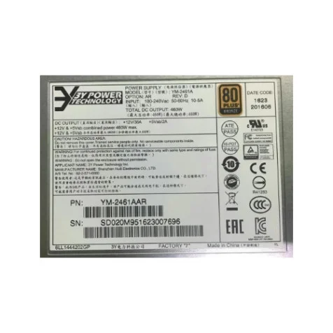 Juniper YM-2651D YM-2651DAR AC Power Supply for MX80, MX5, MX10, MX40 Routers