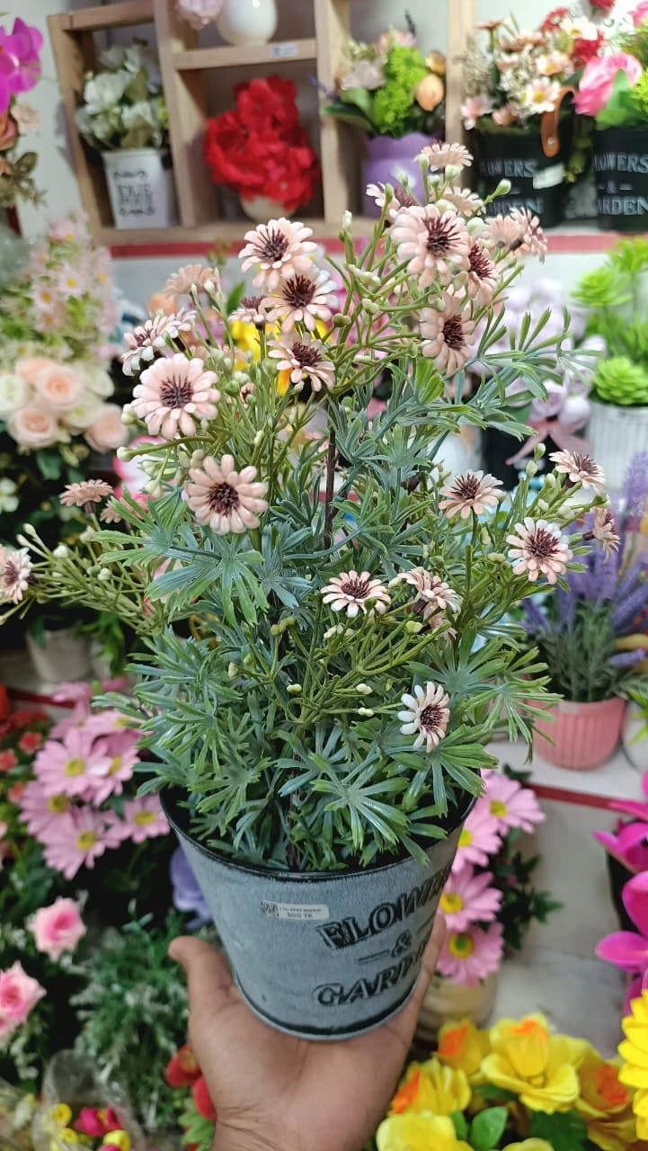 Artificial Flower Top Simple, sweet, and fits the rustic look perfectly, Perfect for a home decor.