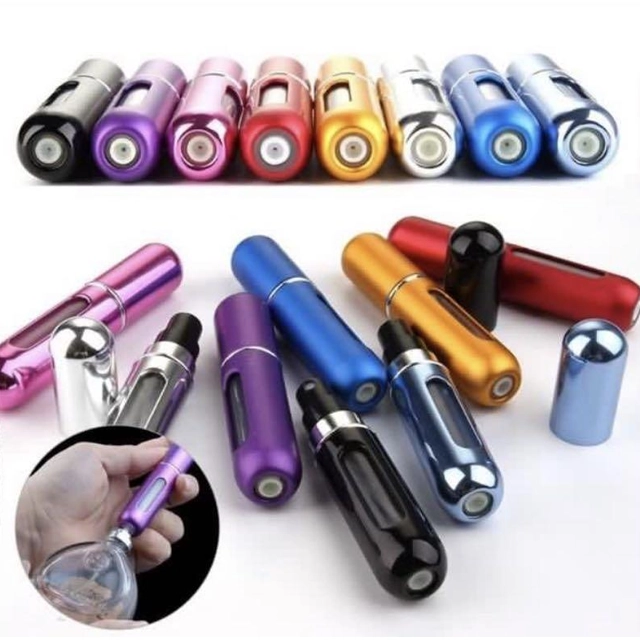Multicolor 5ML Mini Refillable Perfume Atomizer Bottle For Travel
