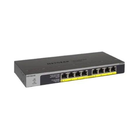 Netgear GS108LP 8-Port Gigabit PoE Unmanaged Rackmount Switch (PoE Budget 60W)