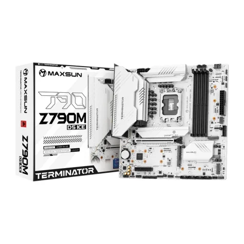 Maxsun Terminator Z790M D5 ICE White Wi-Fi 6 DDR5 Intel Motherboard